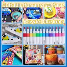 12/48Colors Acrylic Markers, Painting Tools Set, Perfect For Decoration, Random Colors - Multicolor - View 2