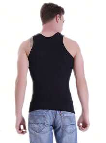 Men's Sleeveless Breathable Athletic Tank Top For Fitness, Running, Casual Wear, Home, With Round Neck