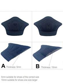 1對帶有自粘背膠的鞋跟墊和鞋墊,可修剪以適合運動鞋,運動鞋 - 黑色 - 查看 2