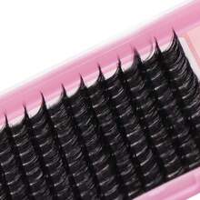 Lông mi giả chồn dày màu đen/nâu sẫm, cong chữ D, làm dày và cong vút, 1 hộp 144 sợi, có sẵn các kích cỡ 8mm/10mm/12mm/14mm/15mm/16mm/18mm/20mm, lông mi sợi chất lượng cao phù hợp cho người mới bắt đầu tự làm tại nhà hoặc chuyên nghiệp, cụm lông mi, cụm lông mi, lông mi riêng lẻ, lông mi, lông mi giả - màu đen - Xem 11