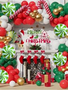 2 件裝聖誕派對裝飾鋁箔氣球,派對照片道具氣球 - 綠色 - 查看 2