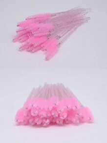 20 piezas de cepillos de pestañas desechables de color rosa cristal, varitas de rímel para pestañas con diamantes de imitación brillantes, aplicadores de carretes para cejas, herramientas de micromaquillaje portátiles,pinceles de maquillaje brochas para maquillaje cepillo maquillaje pincel maquillaje pinceles para maquillaje brochas maquillaje pinceles maquillaje cepillo maquillaje - Rosa - Ver 4