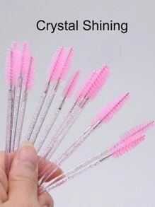 20 piezas de cepillos de pestañas desechables de color rosa cristal, varitas de rímel para pestañas con diamantes de imitación brillantes, aplicadores de carretes para cejas, herramientas de micromaquillaje portátiles,pinceles de maquillaje brochas para maquillaje cepillo maquillaje pincel maquillaje pinceles para maquillaje brochas maquillaje pinceles maquillaje cepillo maquillaje - Rosa - Ver 3