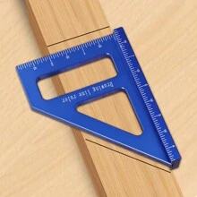 One Piece Blue Inch Carpenter Square Woodworking Square Protractor Aluminum Miter Triangle Ruler 3D Multi Angle 45/90 Degree Layout Measuring Ruler - Blue - View 9