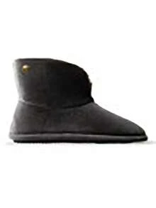 Dearfoams Women's Sara Shiny Velour Bootie - Xám - Xem 4