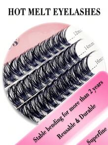 Miss Wink 50D Densely Curled 60pcs 3-Row False Lashes, 12-16mm Mixed Lengths, Waterproof Mink Fibers, Natural & Volumized Look, Portable DIY Self-Lash, Suitable For Light & Full Makeup, Daily & Event Use