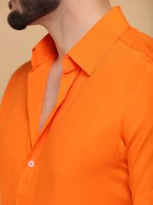 Men Polo Shirts - 橘色 - 查看 7