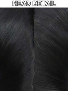 1pc Long Braided Cosplay Synthetic Wig & 1pc Wig Cap - Black - View 6