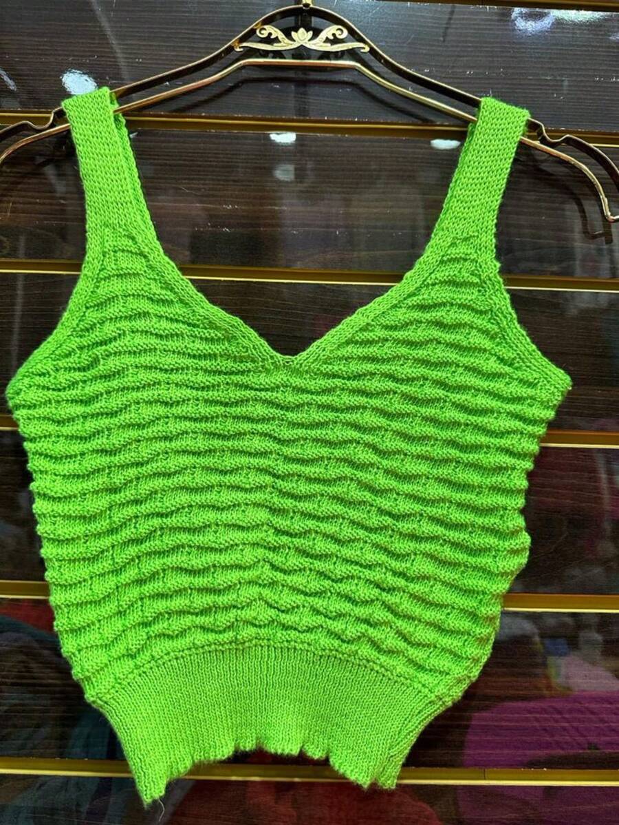 Women Tank Tops & Camis - 青檸色 - 查看 1