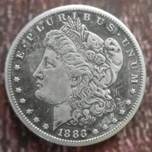 One 1883 American Silver Dollar, Morgan Coin With The Ability To Be Blown, For Collection And Manufactured By The Mint - Silver - View 2