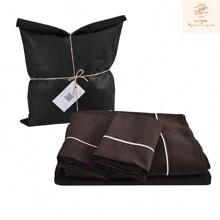 Juego de Sábanas Matrimonial 2800 Hilos Extra Suave Premium Lisa Soft Nature - Marrón Chocolate - Ver 4