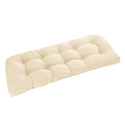 downluxe Outdoor Chair Cushions, Waterproof Tufted Overstuffed U-Shaped Memory Foam Bench Cushion for Swing Loveseat Patio Funiture, 44" x 19" x 5", 1 Pack