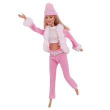 4 件套帽子、外套、上衣和裤子，适合 11.5 英寸娃娃、家居装饰 - 粉色 - 查看 5