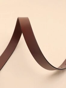 1pc Brown Leather Women's Personalized Waist Belt - Brown - View 5