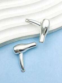 10 件古董銀合金理髮剪刀梳子吹風機吊飾 Diy 吊墜適用於手鍊項鍊耳環珠寶鑰匙扣製作配件創意珠寶用品