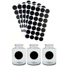 140pcs Waterproof & Oil-proof Spice Label Stickers For Round Bottles In Kitchen - Black - View 3