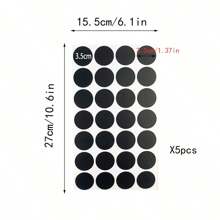 140pcs Waterproof & Oil-proof Spice Label Stickers For Round Bottles In Kitchen - Black - View 5