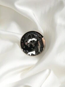 1pc Unisex Cartoon Brooch For Bag Jeans Scarf With Buckle Design - Multicolor - View 1