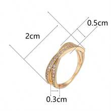 1入組不銹鋼簡單時尚方晶鋯石戒指適合女士,保護護身符和派對配件,禮品適用於節日和生日