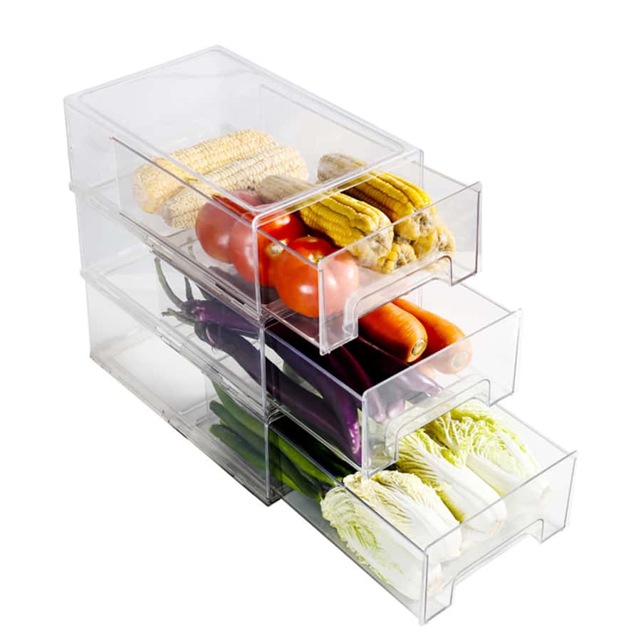1pc 33.7*12.5*11cm White Refrigerator Storage Box Kitchen Food Drawer Organizer for Sale New