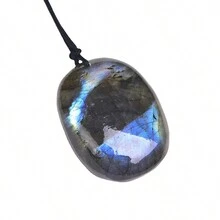 1 chiếc vòng cổ đôi bện đá Lapis Lazuli tự nhiên không đối xứng cổ điển dùng để trang trí hàng ngày - Nhiều màu - Xem 5