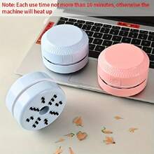 桌面吸塵器迷你便攜式吸塵器適用於鍵盤、家庭辦公室和汽車清潔 - 粉色 - 查看 4