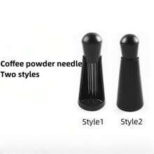 1 Peça Agulha Preta Estilo 2 para Mexer o Café, Agulha Mexedora de Café, Agulha para Remover Pó de Expresso, Calcador de Pó de Café Expresso, Agulha Distribuidora de Pó de Café, Ferramenta para Pressionar o Pó, Volta às Aulas