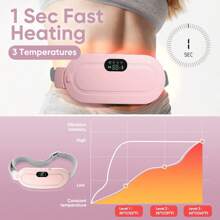 1pc USB Rechargeable Pink Massage Waist Belt - Pink - View 3