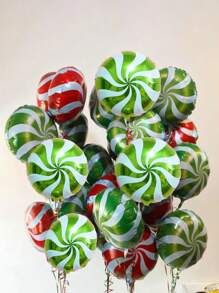 2 件裝聖誕派對裝飾鋁箔氣球,派對照片道具氣球 - 綠色 - 查看 3