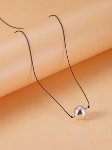 1條精緻的925純銀黑色心形、圓形、星形、月亮形短吊墜項鍊,時尚風格,多功能及珠寶禮物