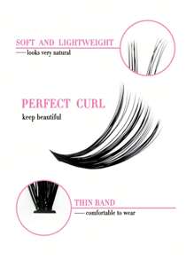 Miss Wink 50D Densely Curled 60pcs 3-Row False Lashes, 12-16mm Mixed Lengths, Waterproof Mink Fibers, Natural & Volumized Look, Portable DIY Self-Lash, Suitable For Light & Full Makeup, Daily & Event Use