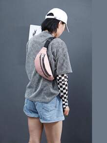 時尚腰包簡約單肩包輕便牛津布休閒旅行百搭斜挎包