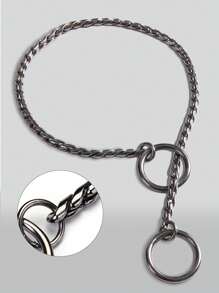 1pc Black Snake Chain Collar Necklace For Cats And Dogs - Black - View 1