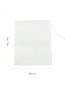 100 pièces Sachets de thé jetables en tissu non tissé avec cordon, sachets d'herbes/de soupe pour infusion, cuisson, outil de cuisine, retour à l'école