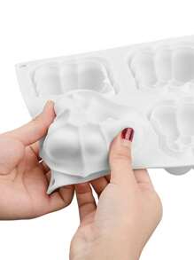 1 件 6 腔幸運雲矽膠模具適用於 Diy 慕斯蛋糕麵包果凍布丁法式甜點巧克力烘焙模具 - 白色 - 查看 4