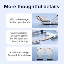 Adjustable Laptop Stand, Portable Aluminum Laptop Riser Compatible With MacBook Air Pro,  HP, Silver, Computer Stand - Silver - View 10