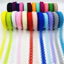 1入組10碼15mm雙面手工藝繡花網紗蕾絲提邊,用於縫製織帶裙子裝飾 - 15毫米 - 查看 3