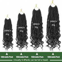 1 Packung weiche gehäkelte Box Zöpfe, bohemian Box Zöpfe, gehäkelte Zöpfe Haare, bohemian Box Zöpfe gehäkelte Haare, synthetische Flechthaare, 14 Zoll natürlich Göttin Box Zöpfe gehäkelte Haare für Frauen