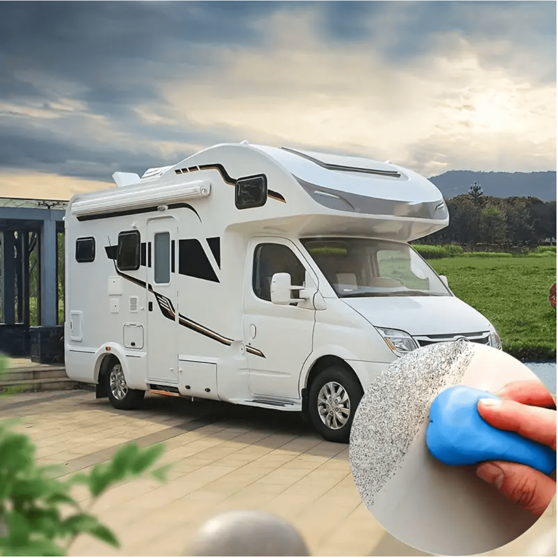 1pc Blue Cleaning Clay Bar For Removing Dirt, Tar, Adhesive Residue