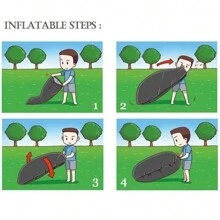 1 PC Inflatable Lounger - Best Air Lounger Sofa For Camping, Hiking - Ideal Inflatable Couch For Pool And Festivals - Perfect Inflatable Beach Chair For Adults - Black - View 8