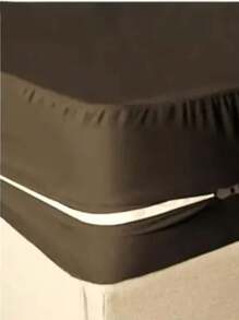 Cubre Colchón Protector Matrimonial Con Cierre protección para el colchón completa Cubre Colchón Protector con Cierre silenciosa, Lavable a máquina, Suave para Dormir cómodamente por la Noche - chocolate - Ver 2