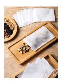 100 pièces Sachets de thé jetables en tissu non tissé avec cordon, sachets d'herbes/de soupe pour infusion, cuisson, outil de cuisine, retour à l'école