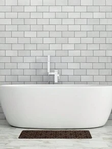 1 Pieza Alfombra Suave Para Escalones Con Patrón Variado, Alfombra De Escalera Autoadhesiva Y Antideslizante Con Absorción De Agua Para Proteger Tus Escaleras - Gris - Ver 6