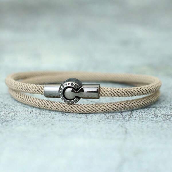 diffone سوار يدوي الصنع بتصميم بسيط من حبل ميلان قياس 4 ملم بسهولة, سوار مغناطيسي أسود للرجال والنساء، أفضل هدية للصديق المقرب