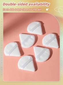 6入組化妝海綿套裝,柔軟三角形粉餅礦物粉撲,適用於臉部化妝 - 彩色 - 查看 3