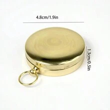 מצפן הישרדות מנחושת טהורה 1pc, מצפן וינטג' בסגנון שעון כיס עם פונקציית זוהר - עיצוב עמיד למים, ראות משופרת, מתאים לקמפינג וטיולים רגליים - כלי חיוני להרפתקאות ליליות, מתנה נהדרת לחברים חובבי טבע לחג ליל כל הקדושים, חג המולד, ראש השנה - ארד - ראה 5