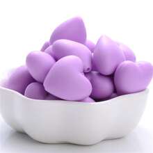 10入組心形矽膠珠子DIY基本款配件