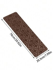 1 Pieza Alfombra Suave Para Escalones Con Patrón Variado, Alfombra De Escalera Autoadhesiva Y Antideslizante Con Absorción De Agua Para Proteger Tus Escaleras - Gris - Ver 3