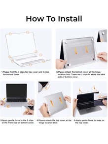 2pcs miniatures felt sheep Pattern Case Compatible With MacBook Air - Multicolor - View 6