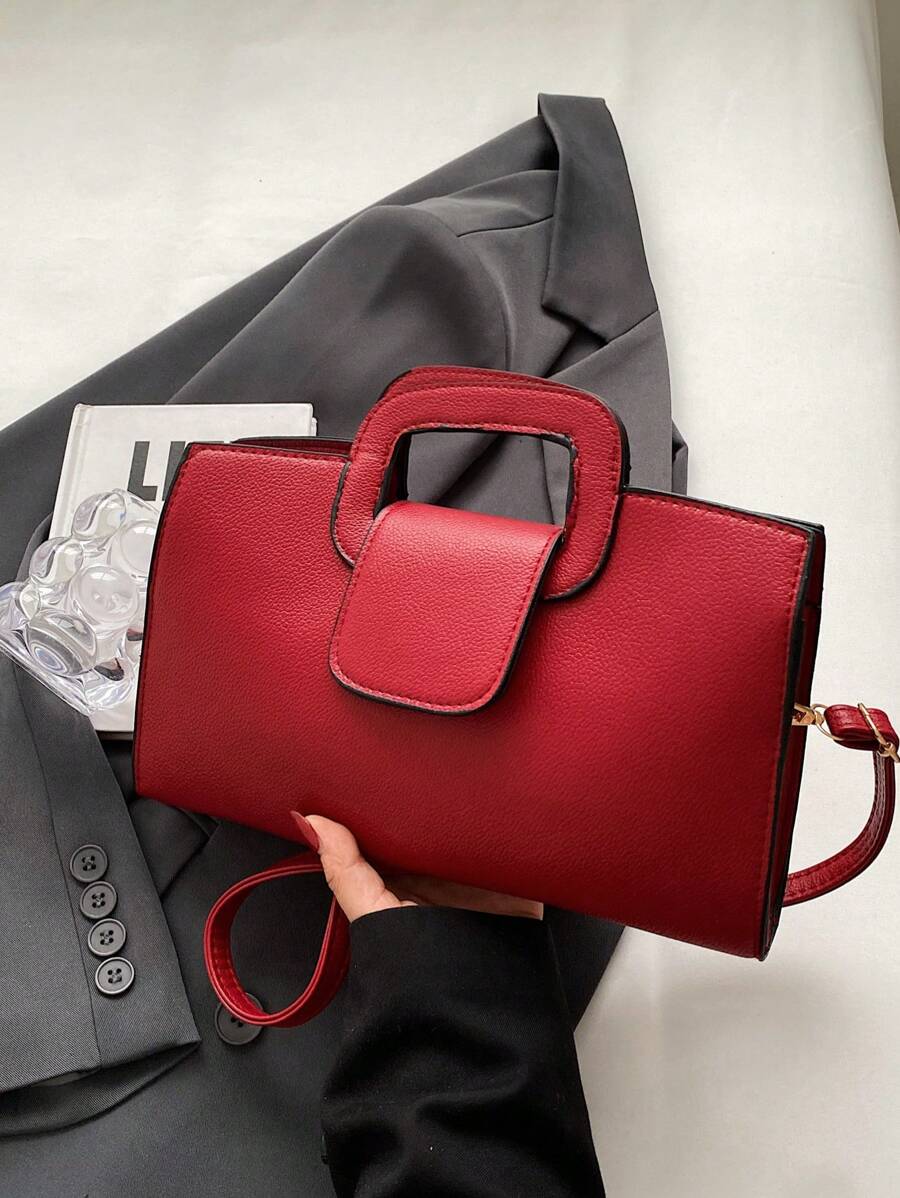 Red Fashionable Multipurpose Large Capacity Women's Handbag & Crossbody Bag - Red - View 1